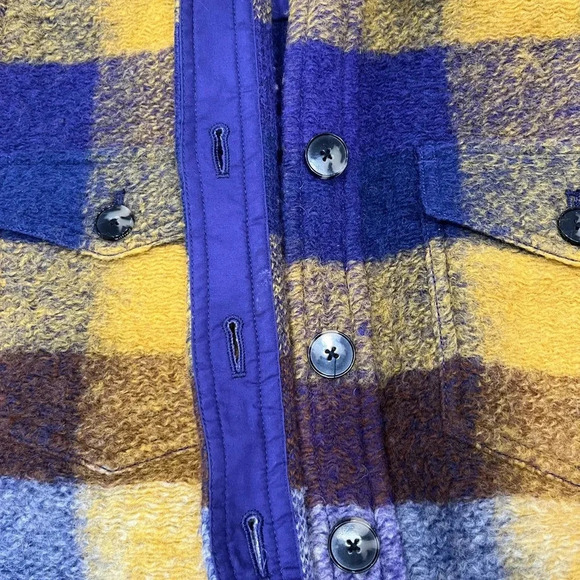 Aritzia Wilfred Free Autumn Wool Cropped Shacket Yellow, Purple, Blue  Size XS - Picture 9 of 11